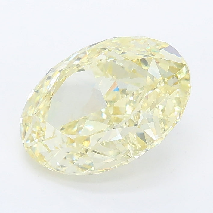 2.58 carat fancy intense yellow oval lab grown diamond VS1 clarity