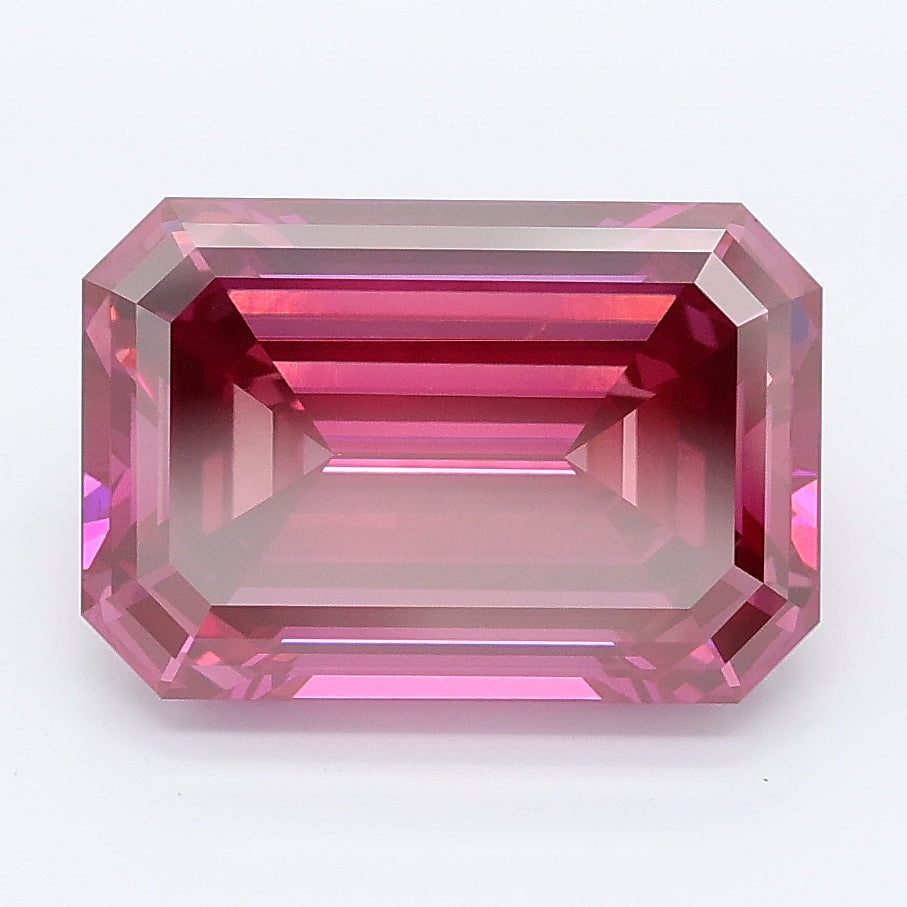 5.10 carat fancy vivid pink emerald lab grown diamond VS1 clarity