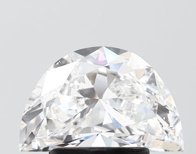 1.70 carat half moon lab grown diamond E color VS2 clarity