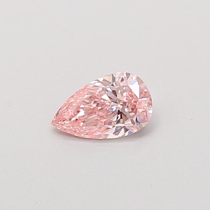 0.30 carat fancy intense pink pear lab grown diamond VS1 clarity