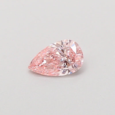0.30 carat fancy intense pink pear lab grown diamond VS1 clarity