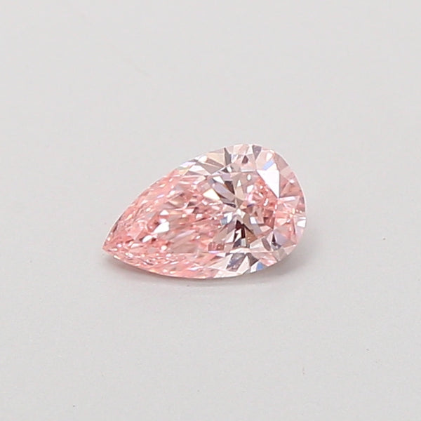 0.30 carat fancy intense pink pear lab grown diamond VS1 clarity
