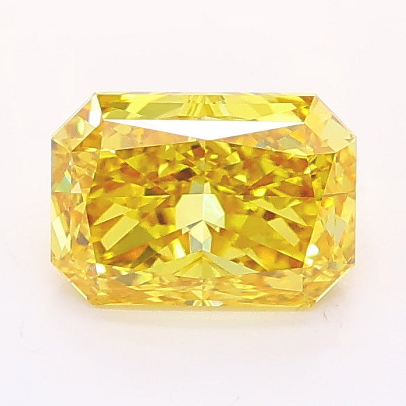 1.20 carat fancy vivid yellow radiant lab grown diamond VS1 clarity