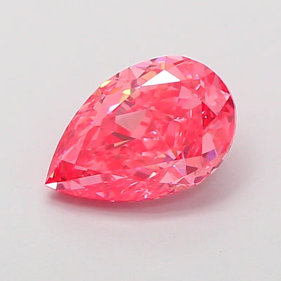 1.69 carat fancy vivid pink pear lab grown diamond VVS2 clarity