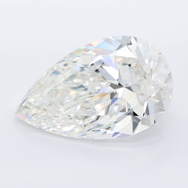 7.09 carat pear lab grown diamond F color VVS2 clarity