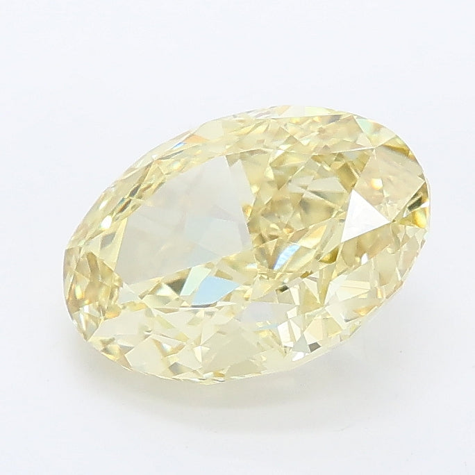2.06 carat fancy intense yellow oval lab grown diamond VVS2 clarity