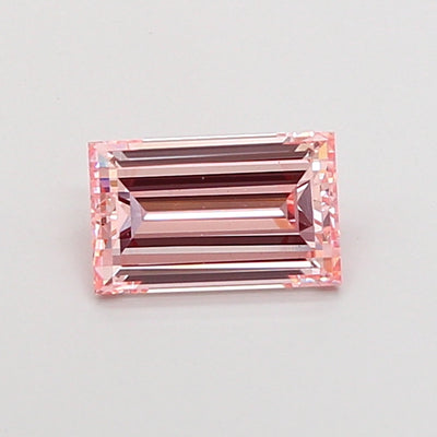 1.03 carat fancy pink baguette lab grown diamond VS1 clarity
