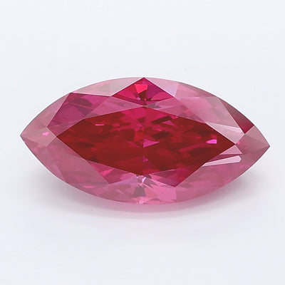 2.01 carat fancy vivid pink marquise lab grown diamond VVS2 clarity