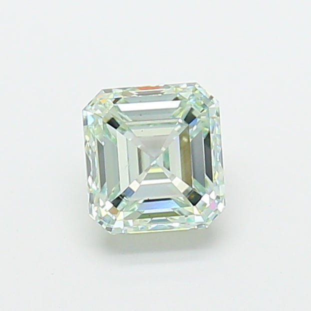 2.03 carat fancy intense green asscher lab grown diamond VS1 clarity