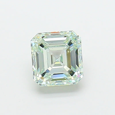 2.03 carat fancy intense green asscher lab grown diamond VS1 clarity