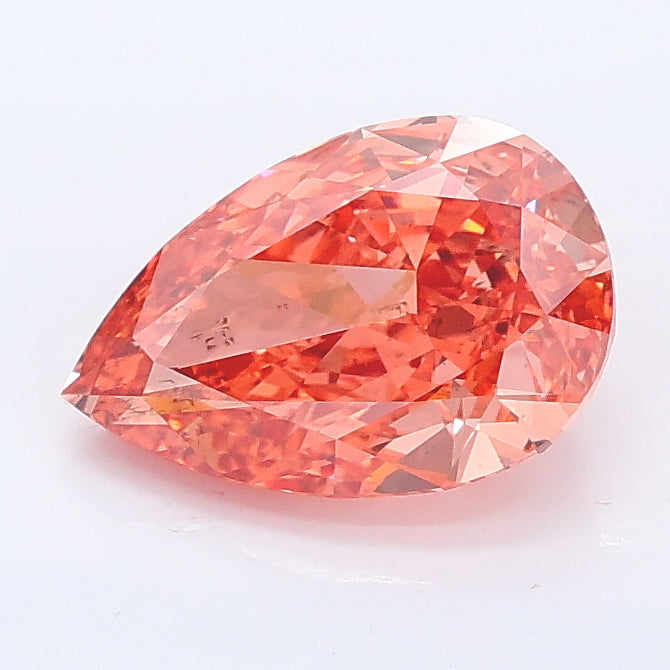 1.58 carat fancy brown pear lab grown diamond SI1 clarity
