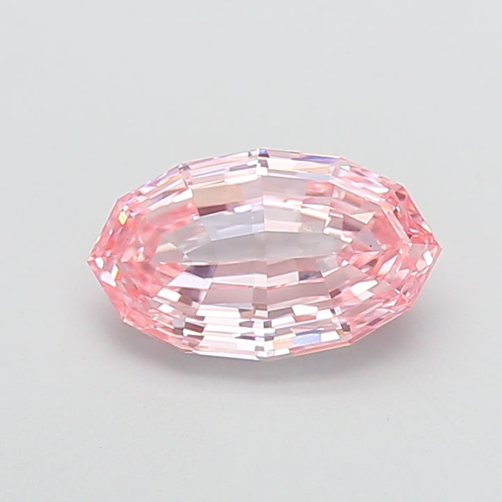 3.06 carat fancy intense pink oval lab grown diamond VS1 clarity