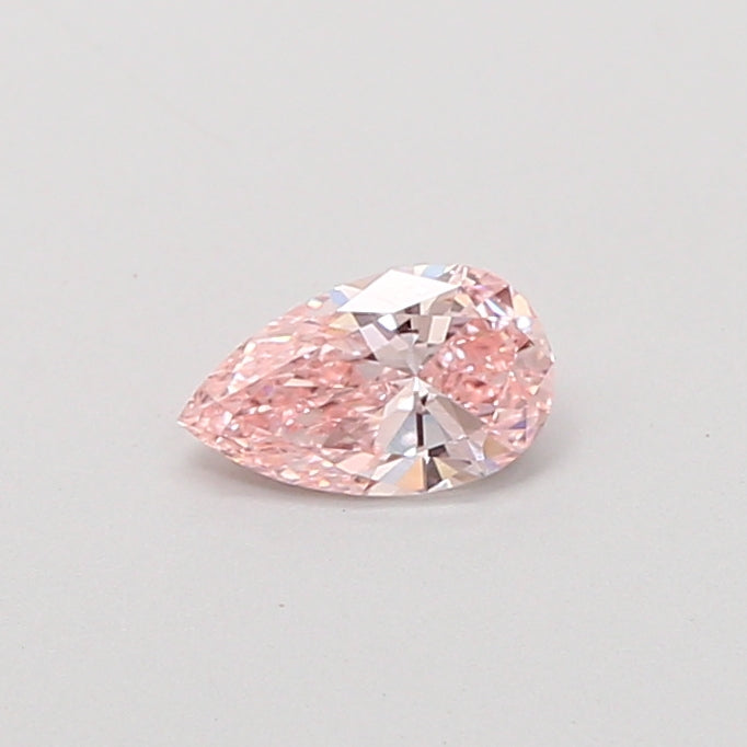 0.30 carat fancy intense pink pear lab grown diamond VS1 clarity