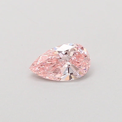 0.30 carat fancy intense pink pear lab grown diamond VS1 clarity