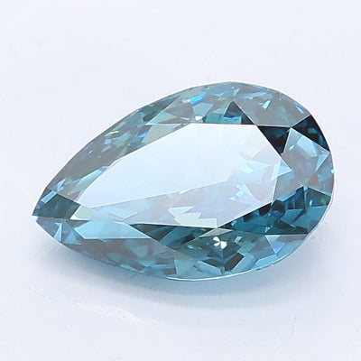 1.05 carat fancy vivid blue pear lab grown diamond VS1 clarity