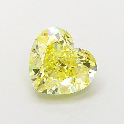 2.01 carat fancy yellow heart lab grown diamond VS1 clarity