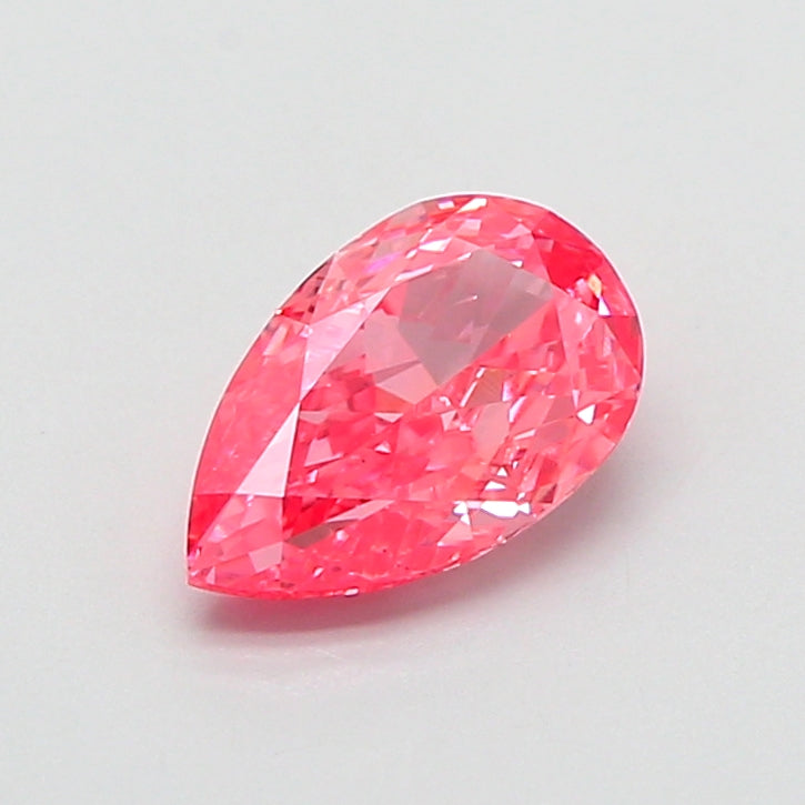 1.04 carat fancy vivid pink pear lab grown diamond VS1 clarity