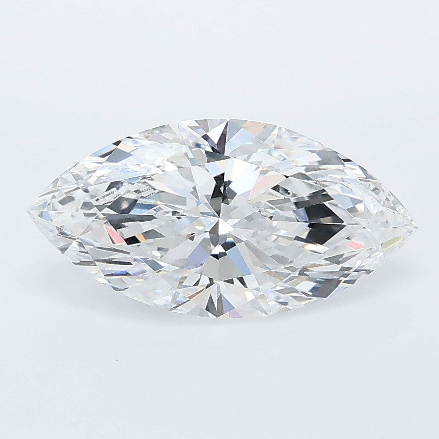 1.77 carat marquise lab grown diamond D color VVS2 clarity
