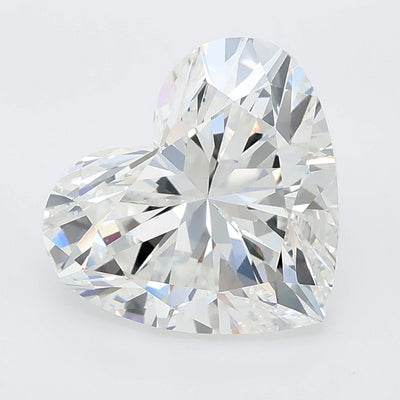 4.00 carat heart lab grown diamond E color VS1 clarity