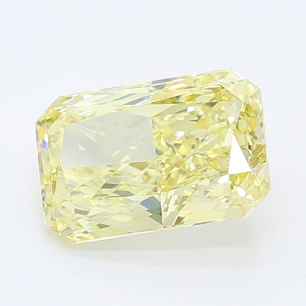 1.21 carat fancy intense yellow radiant lab grown diamond VVS2 clarity
