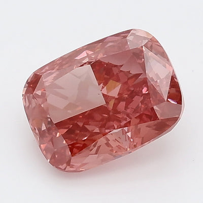 2.02 carat fancy vivid pink cushion lab grown diamond VS1 clarity