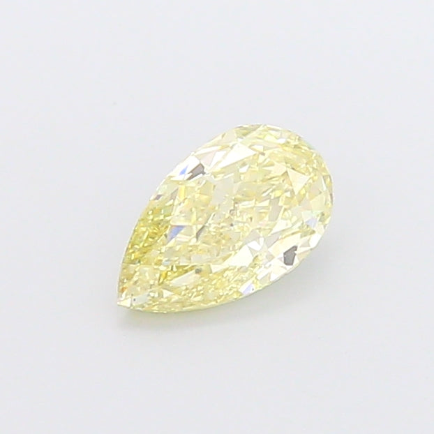 1.11 carat fancy yellow pear lab grown diamond VS1 clarity