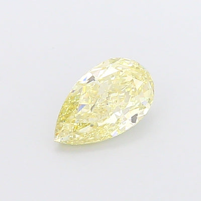 1.11 carat fancy yellow pear lab grown diamond VS1 clarity