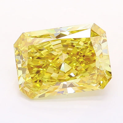2.23 carat fancy intense yellow radiant lab grown diamond VS1 clarity
