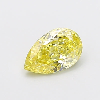 1.04 carat fancy intense yellow pear lab grown diamond VVS2 clarity