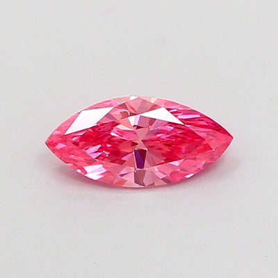 0.51 carat fancy vivid pink marquise lab grown diamond VS2 clarity