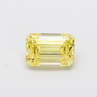1.50 carat fancy yellow emerald lab grown diamond VS1 clarity