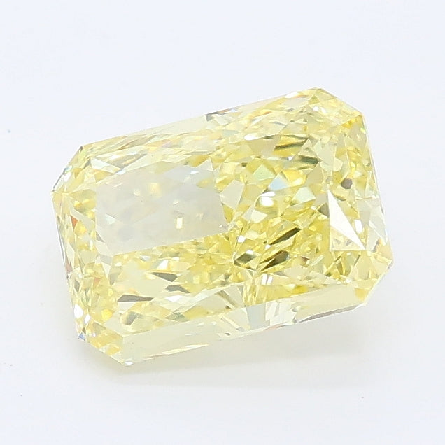 1.45 carat fancy intense yellow radiant lab grown diamond VVS2 clarity
