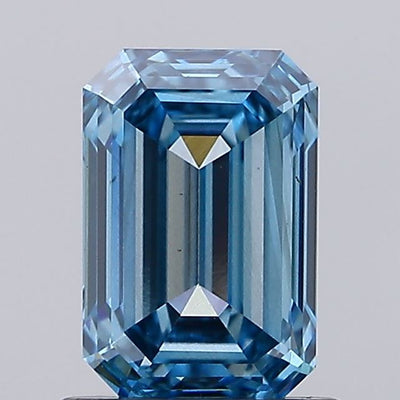 1.17 carat fancy vivid blue emerald lab grown diamond VS2 clarity