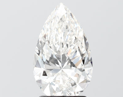 2.51 carat pear lab grown diamond F color VS2 clarity
