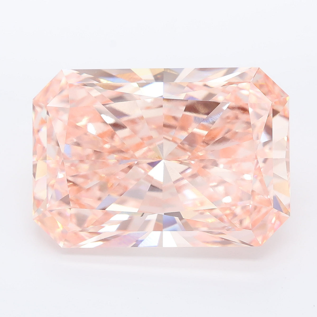 15.09 carat fancy vivid pink radiant lab grown diamond VVS2 clarity