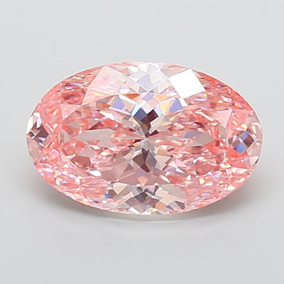 5.12 carat fancy vivid pink moval lab grown diamond VS1 clarity