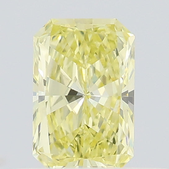 0.41 carat fancy yellow radiant lab grown diamond VVS2 clarity