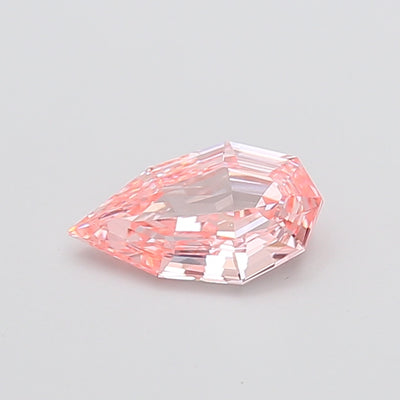 1.10 carat fancy vivid pink pear lab grown diamond VVS2 clarity