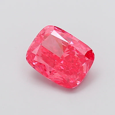 2.12 carat fancy vivid pink cushion lab grown diamond VS1 clarity