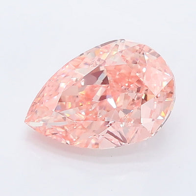 1.50 carat fancy intense pink pear lab grown diamond VS1 clarity