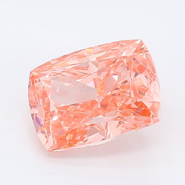 1.22 carat fancy vivid pink cushion lab grown diamond VS1 clarity