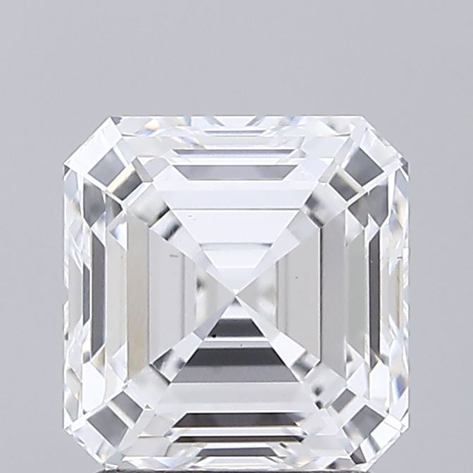 2.08 carat asscher lab grown diamond E color VS1 clarity