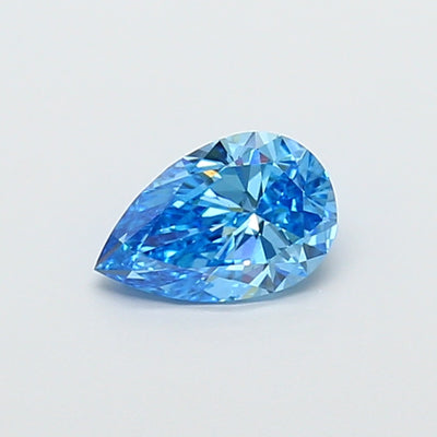 0.99 carat fancy vivid blue pear lab grown diamond VS1 clarity