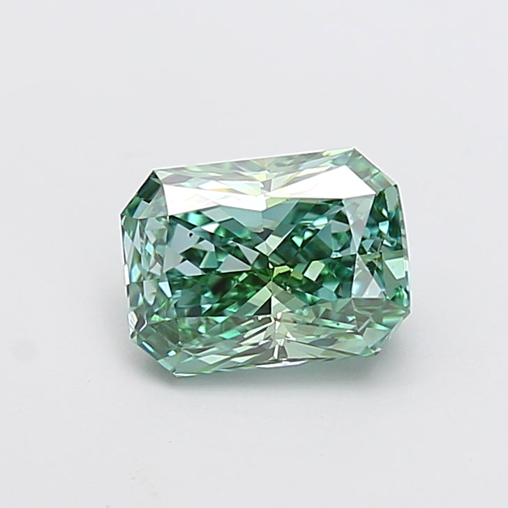 2.00 carat fancy vivid green radiant lab grown diamond VS2 clarity