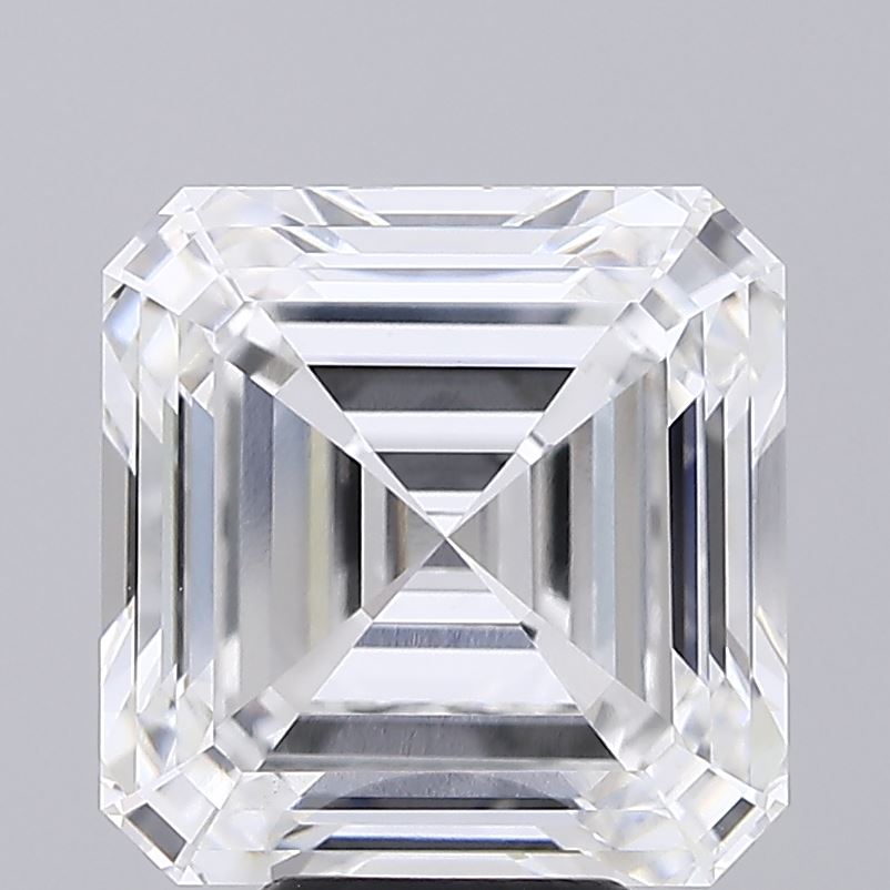 7.04 carat asscher lab grown diamond E color VVS2 clarity