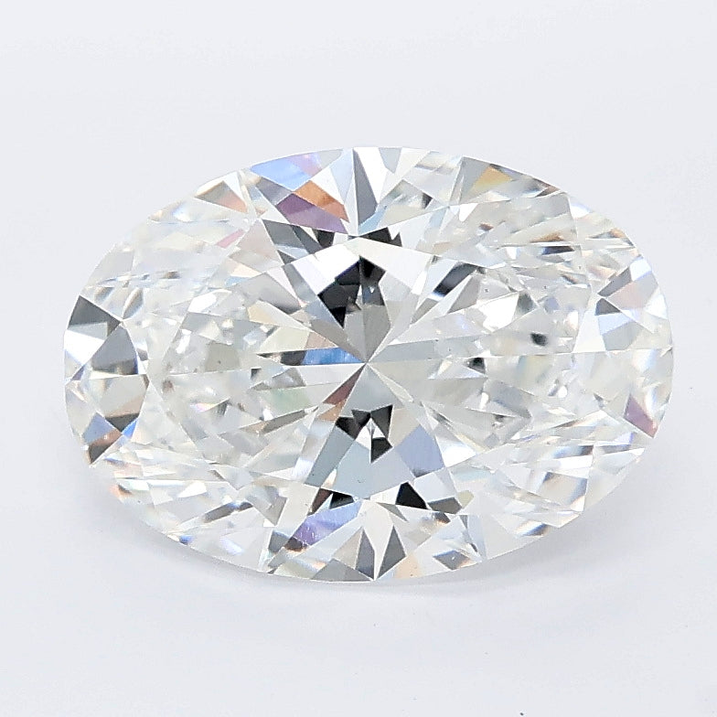 2.56 carat oval lab grown diamond E color VVS2 clarity