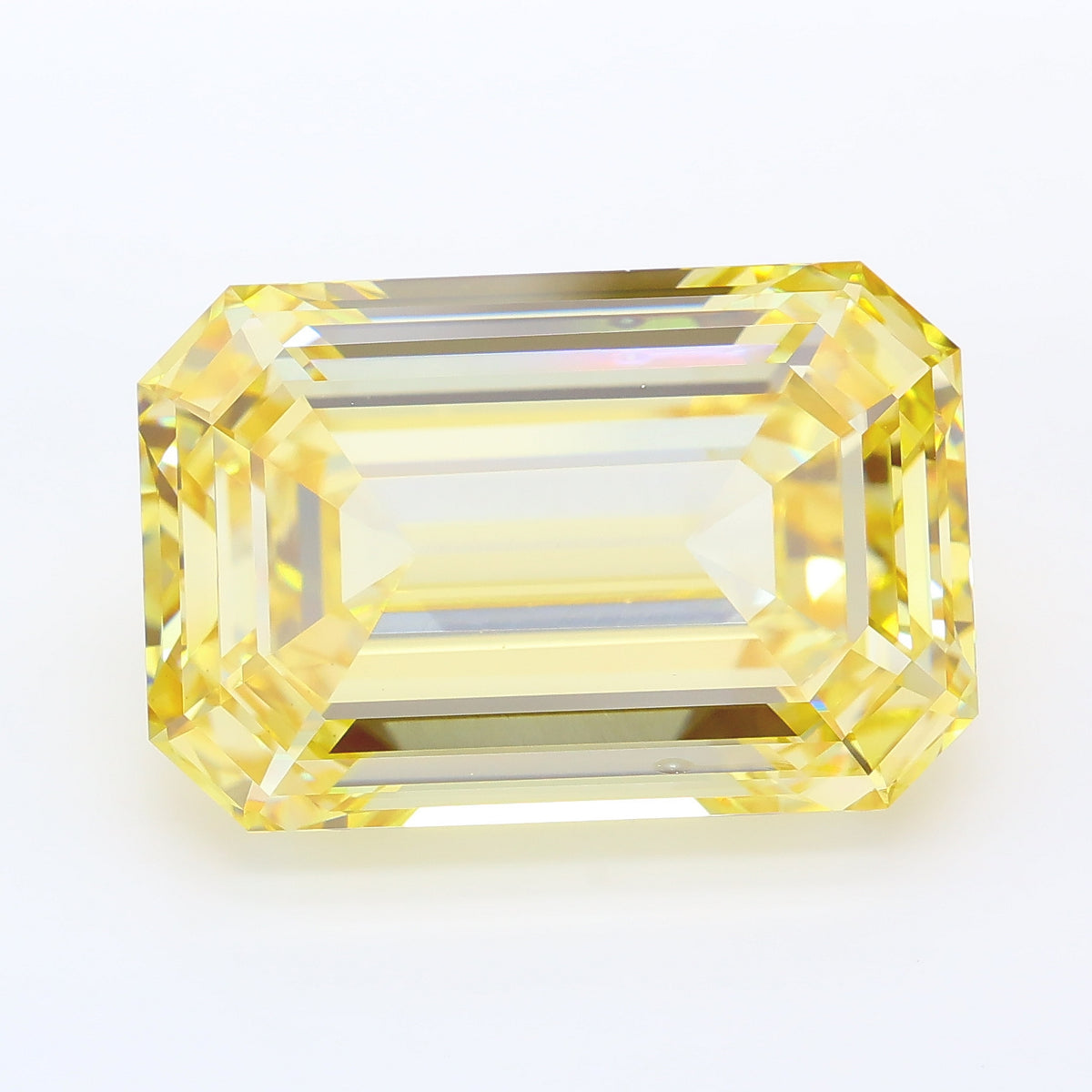 15.30 carat fancy yellow emerald lab grown diamond VS1 clarity
