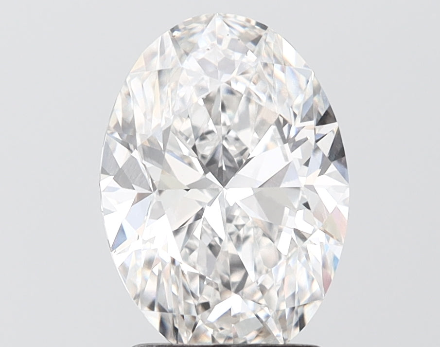 2.52 carat oval lab grown diamond F color VVS2 clarity