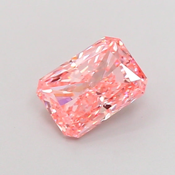 1.75 carat fancy vivid pink radiant lab grown diamond VVS1 clarity