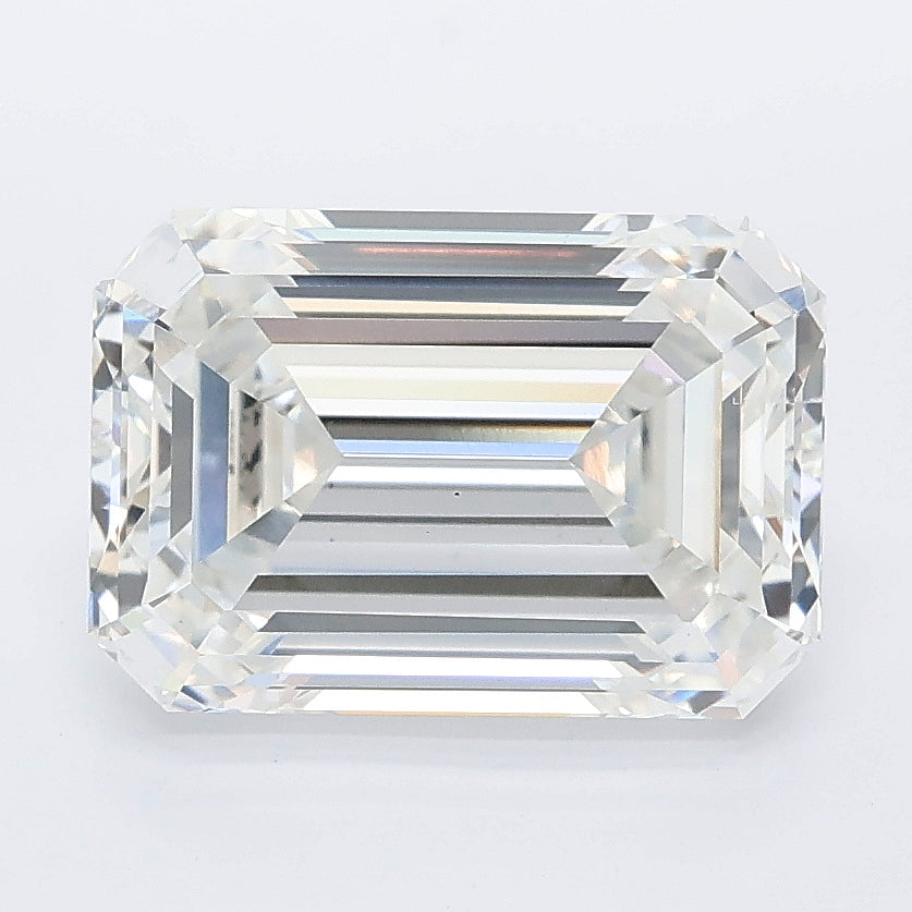 4.02 carat emerald lab grown diamond F color VS1 clarity